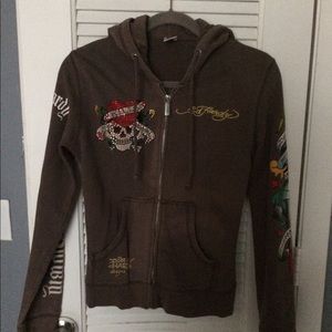 Ed Hardy Authentic zipper hoodie